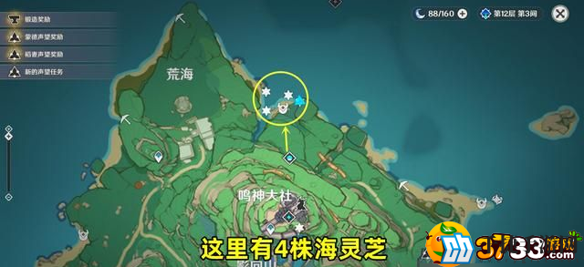 原神海灵芝采集点路线一览